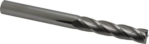 Square End Mill: 7/16'' Dia, 2'' LOC, 7/16'' Shank Dia, 4-1/2'' OAL, 4 Flutes, Solid Carbide MPN:33109