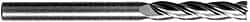 Square End Mill: 1'' Dia, 2-1/4'' LOC, 1'' Shank Dia, 5'' OAL, 4 Flutes, Solid Carbide MPN:33117