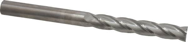 Square End Mill: 1/2'' Dia, 3'' LOC, 1/2'' Shank Dia, 6'' OAL, 4 Flutes, Solid Carbide MPN:33131