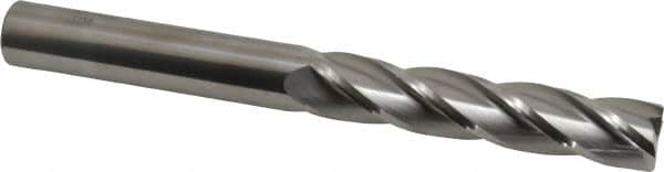 Square End Mill: 5/8'' Dia, 3'' LOC, 5/8'' Shank Dia, 6'' OAL, 4 Flutes, Solid Carbide MPN:33133