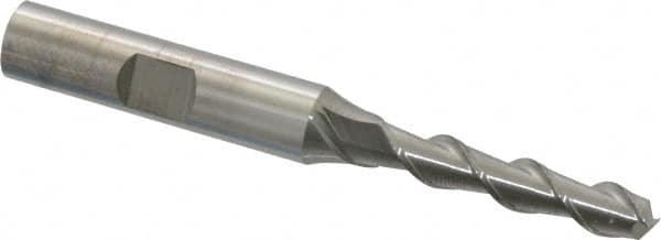 Square End Mill: 1/4'' Dia, 1-1/4'' LOC, 3/8'' Shank Dia, 3-1/16'' OAL, 2 Flutes, Solid Carbide MPN:34503