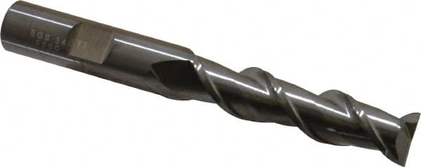 Square End Mill: 1/2'' Dia, 2'' LOC, 1/2'' Shank Dia, 4'' OAL, 2 Flutes, Solid Carbide MPN:34517