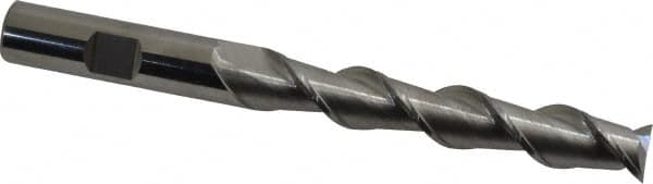 Square End Mill: 1/2'' Dia, 3'' LOC, 1/2'' Shank Dia, 5'' OAL, 2 Flutes, Solid Carbide MPN:34519