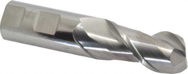 Square End Mill: 1'' Dia, 2'' LOC, 1'' Shank Dia, 4-1/2'' OAL, 2 Flutes, Solid Carbide MPN:34531