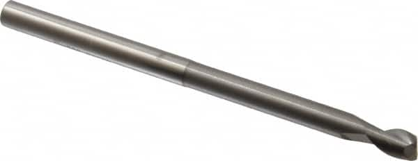 Square End Mill: 1/4'' Dia, 3/8'' LOC, 1/4'' Shank Dia, 4'' OAL, 2 Flutes, Solid Carbide MPN:34640