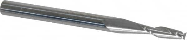 Square End Mill: 3/32'' Dia, 3/8'' LOC, 1/8'' Shank Dia, 1-1/2'' OAL, 2 Flutes, Solid Carbide MPN:35275