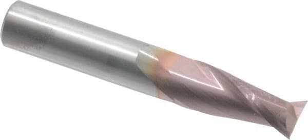 Square End Mill: 7/16'' Dia, 1'' LOC, 7/16'' Shank Dia, 2-3/4'' OAL, 2 Flutes, Solid Carbide MPN:35310