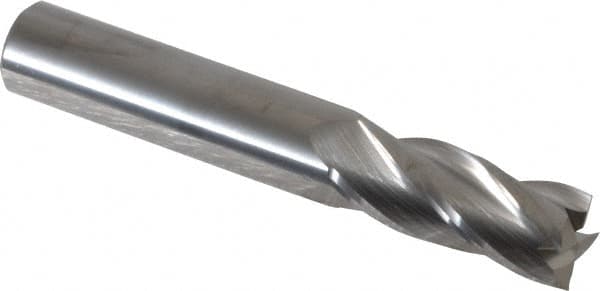 Square End Mill: 7/16'' Dia, 1'' LOC, 7/16'' Shank Dia, 2-3/4'' OAL, 4 Flutes, Solid Carbide MPN:35487