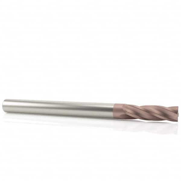 Square End Mill: 1/4'' Dia, 3/4'' LOC, 1/4'' Shank Dia, 2-1/2'' OAL, 4 Flutes, Solid Carbide MPN:35506