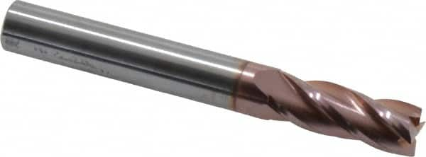 Square End Mill: 5/16'' Dia, 13/16'' LOC, 5/16'' Shank Dia, 2-1/2'' OAL, 4 Flutes, Solid Carbide MPN:35508