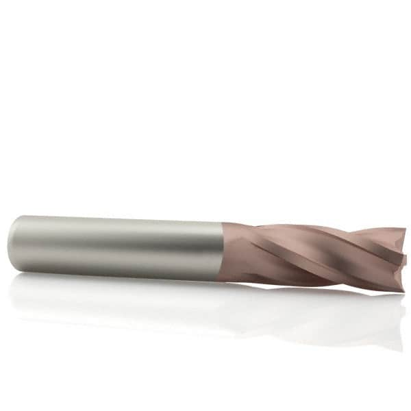 Square End Mill: 5/8'' Dia, 1-1/4'' LOC, 5/8'' Shank Dia, 3-1/2'' OAL, 4 Flutes, Solid Carbide MPN:35513