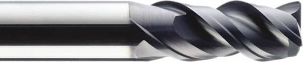 Corner Radius End Mill: 20 mm Dia, 46 mm LOC, 1 mm Radius, 3 Flutes, Solid Carbide MPN:43453