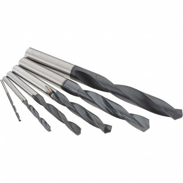 Drill Bit Set: Jobber Length Drill Bits, 6 Pc, 0.0625