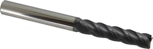 Square End Mill: 7/16'' Dia, 2'' LOC, 7/16'' Shank Dia, 4-1/2'' OAL, 4 Flutes, Solid Carbide MPN:70480