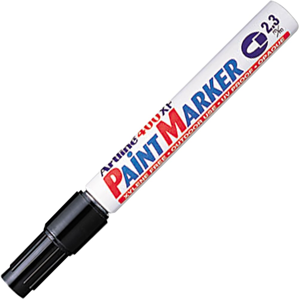 Artline Paint Marker, Bullet Point, 2.3 mm, Aluminum Barrel, Black Ink (Min Order Qty 14) MPN:47100