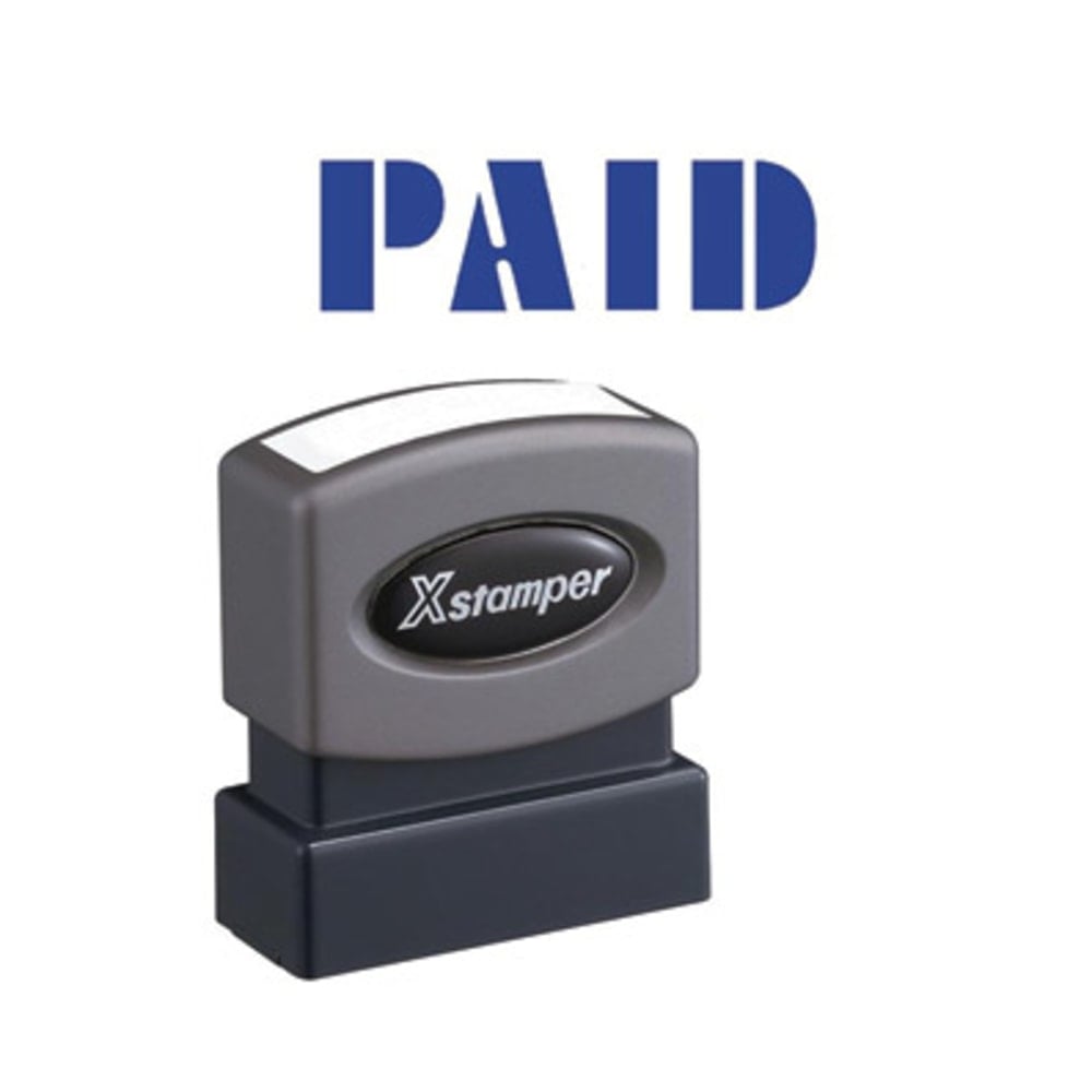 Xstamper PAID Title Stamp, 100000 Impressions, Blue (Min Order Qty 4) MPN:1335