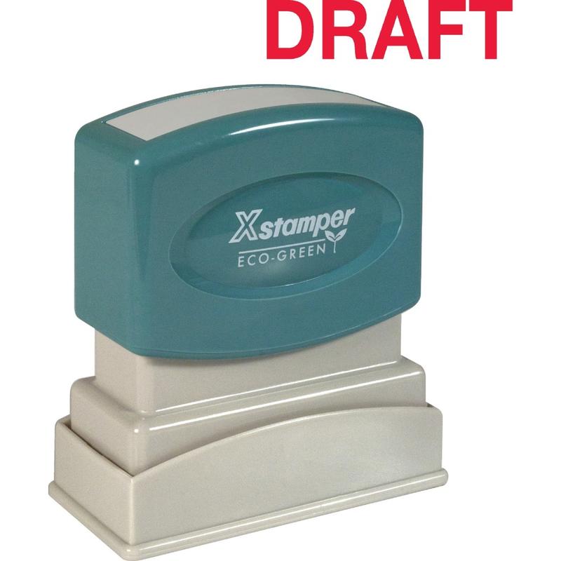 Xstamper One-Color Title Stamp, Pre-Inked, 