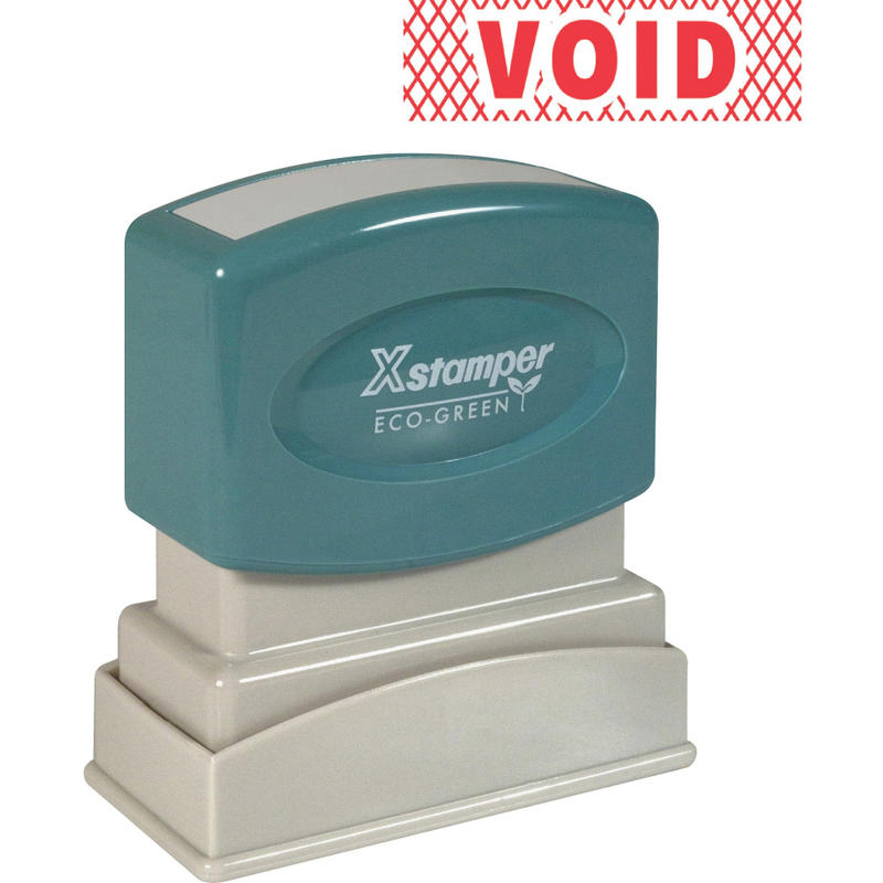 Xstamper Pre-Inked VOID One Color Title Stamp, 62% Recycled, 100000 Impressions, Red (Min Order Qty 6) MPN:1825