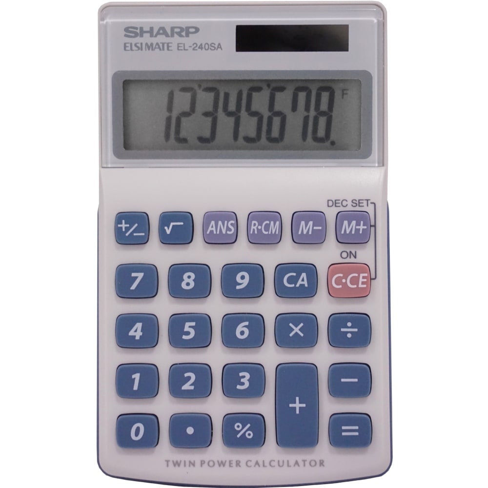 Sharp EL-240SAB Handheld Calculator (Min Order Qty 7) MPN:EL-240SAB