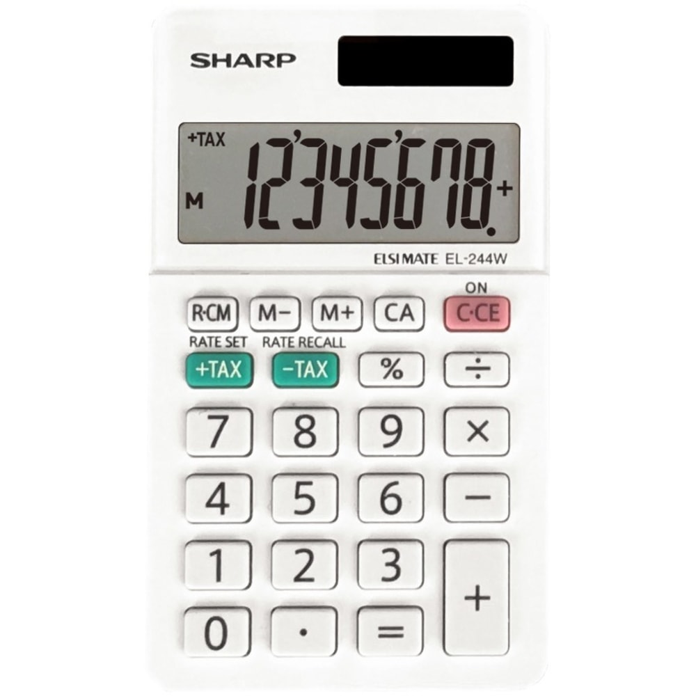 Sharp EL-244WB 8-digit Professional Pocket Calculator (Min Order Qty 8) MPN:EL-244WB