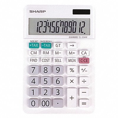 Desktop Calculator LCD 12 Display Digits MPN:EL-334W