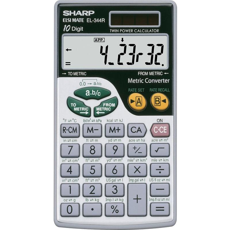 Sharp EL-344RB Handheld Calculator (Min Order Qty 3) MPN:EL-344RB