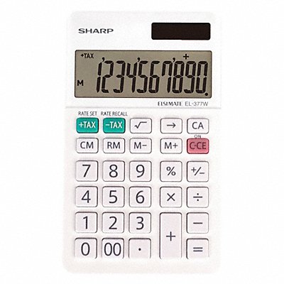 Pocket Calculator LCD 10 Display Digits MPN:EL-377WB