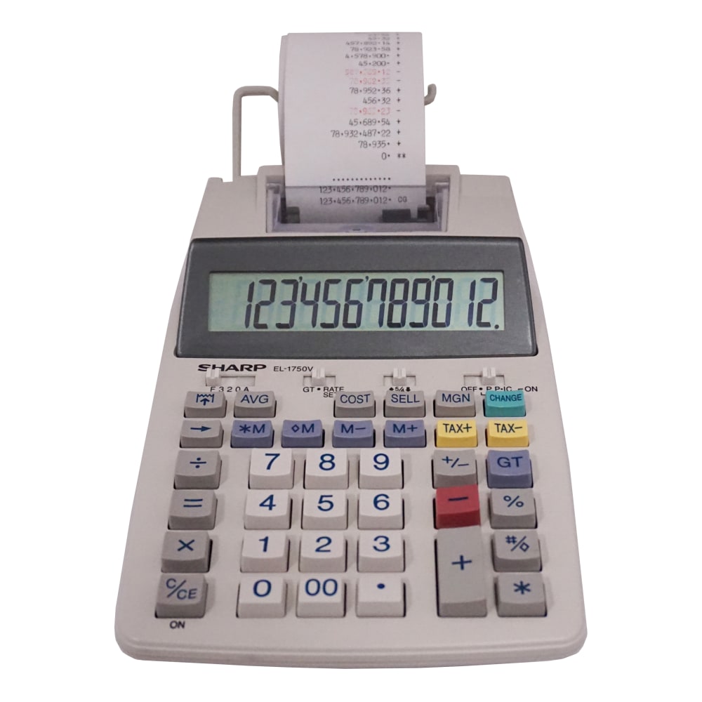 Sharp EL-1750V Printing Calculator (Min Order Qty 2) MPN:EL1750V