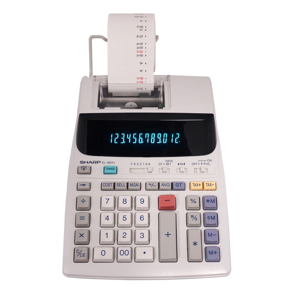 Sharp EL-1801V 12-Digit Printing Calculator MPN:EL1801V