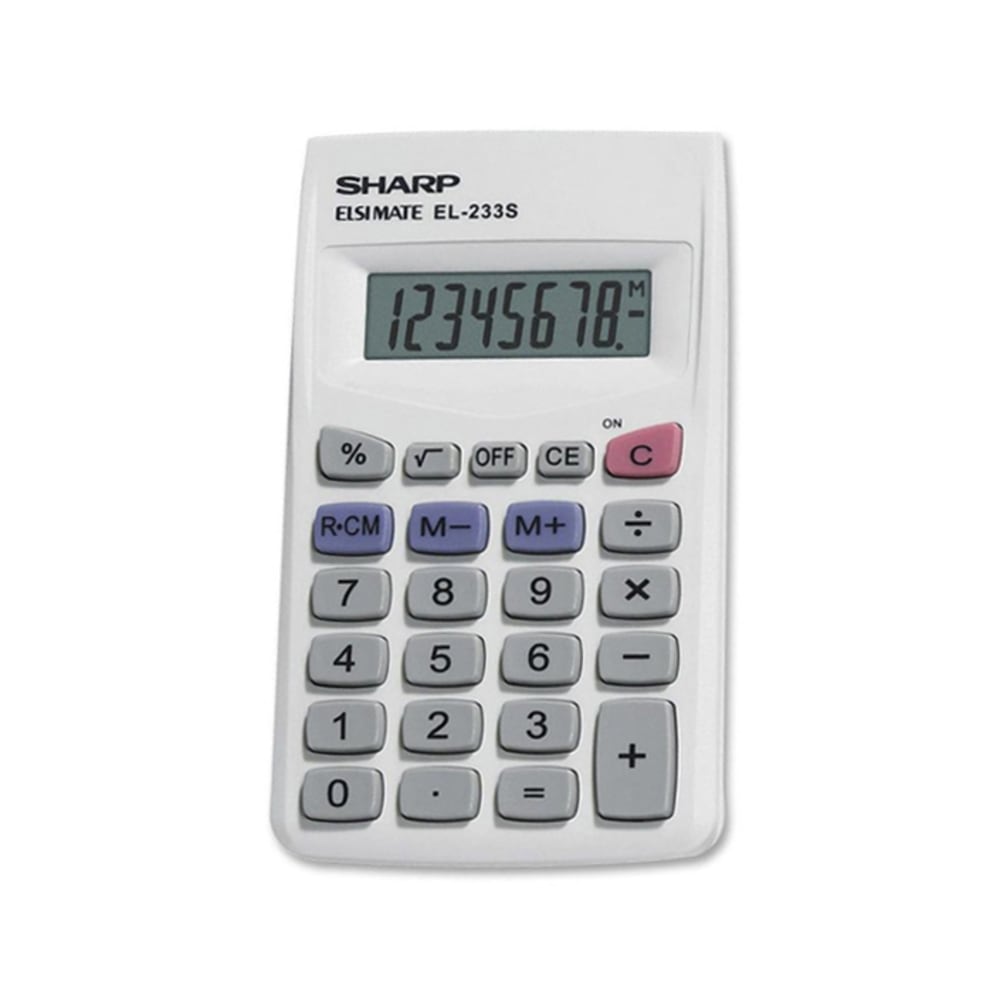 Sharp EL-233SB Handheld Basic Calculator (Min Order Qty 11) MPN:EL233SB