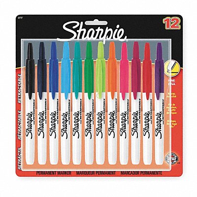 Permanent Marker Set Assorted Fine PK12 MPN:32707