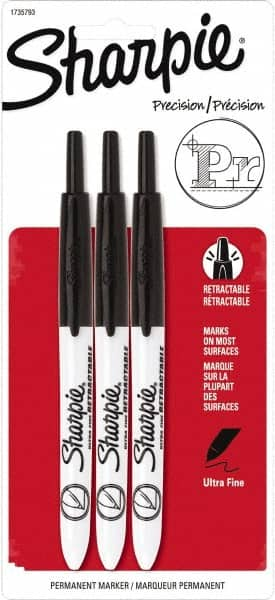 Permanent Marker: Black, AP Non-Toxic, Retractable Ultra Fine Point MPN:1735793