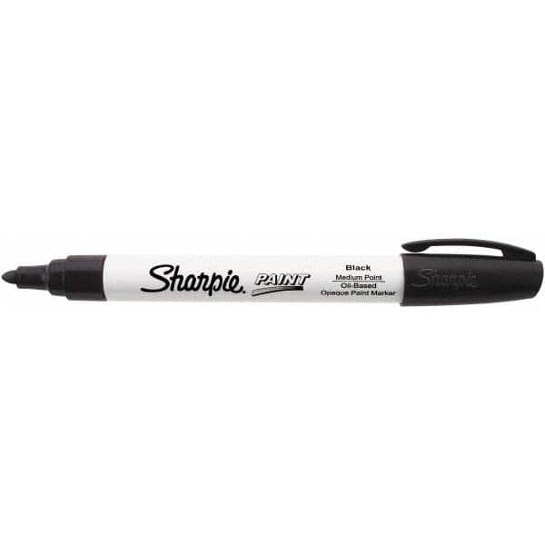 Paint Pen Marker: Black, Oil-Based, Medium Point MPN:35549