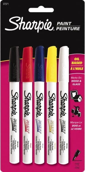 Paint Pen Marker: Assorted Color, Oil-Based, Fine Point MPN:37371PP