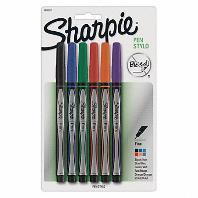 Felt Tip Pens Assorted PK6 MPN:1976527