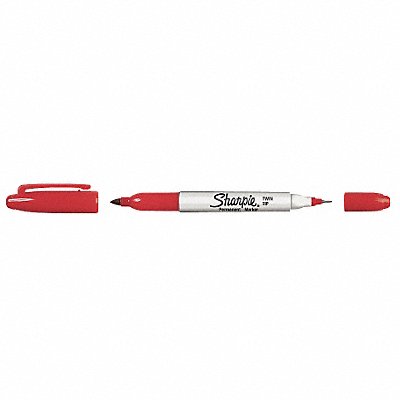 F5596 Twin Tip Permanent Marker Red PK12 MPN:32002