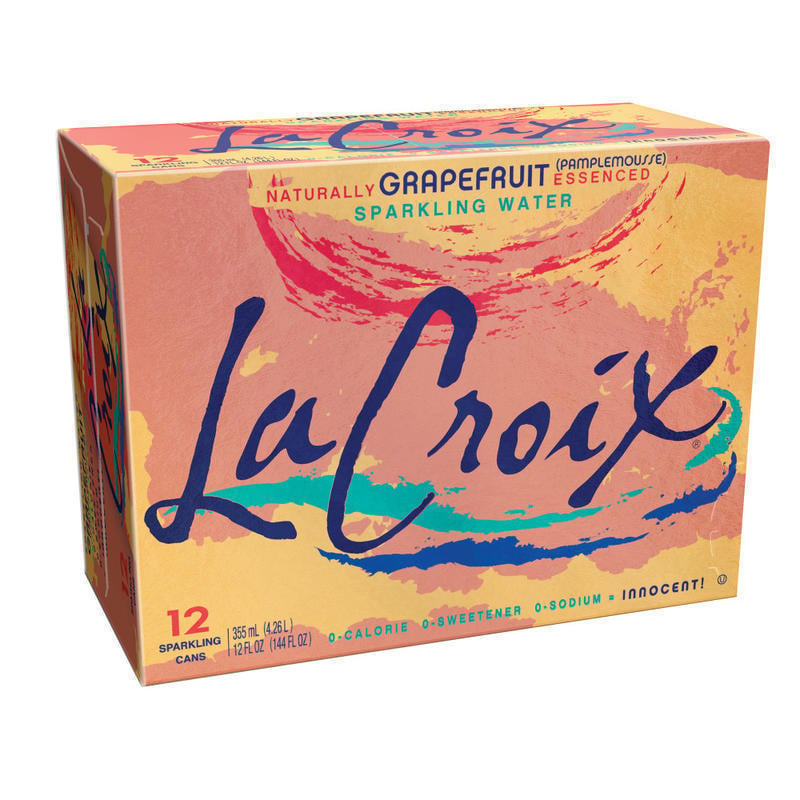 LaCroix Core Sparkling Water with Natural Grapefruit Flavor, 12 Oz, Case of 12 Cans (Min Order Qty 5) MPN:15021245EA