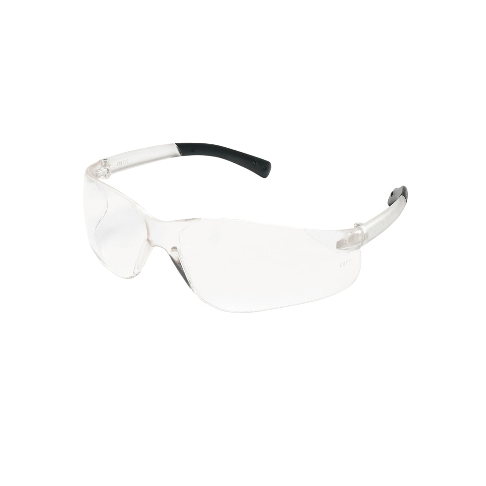 Crews BearKat Safety Glasses, Wraparound, Black Frame/Clear Lens (Min Order Qty 33) MPN:135-BK110