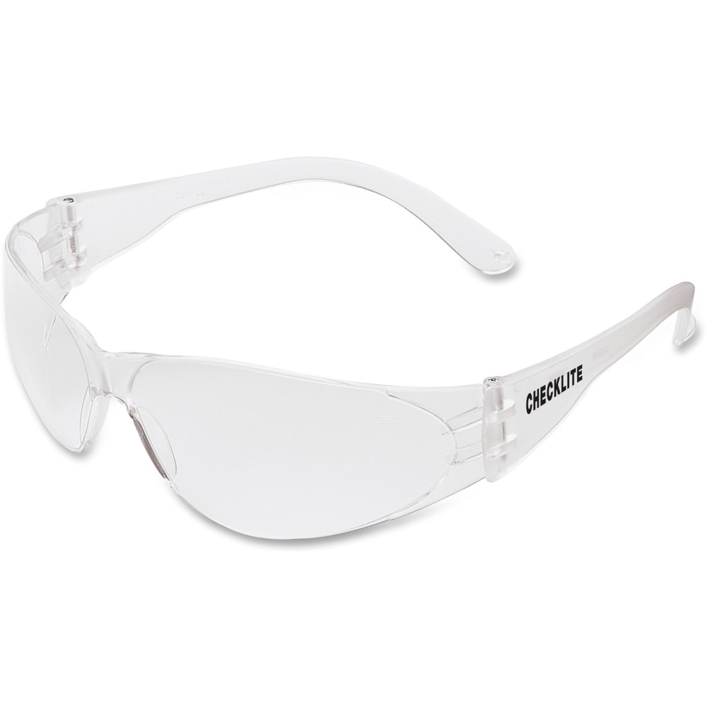 Crews Checklite Duramass Glasses - Scratch Resistant, Flexible - Ultraviolet Protection - Polycarbonate Lens, Polycarbonate Frame, Polycarbonate Nose Pad - Clear, Clear - 1 Each (Min Order Qty 24) MPN:CRWCL110