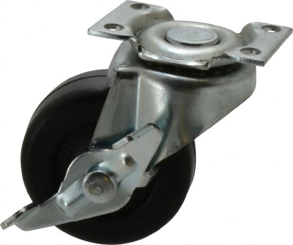 Swivel Top Plate Caster: Soft Rubber, 2