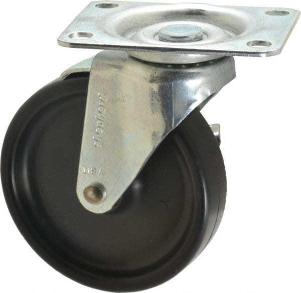 Swivel Top Plate Caster: Polyolefin, 4