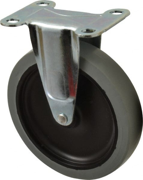 Rigid Top Plate Caster: Thermoplastic Rubber, 5