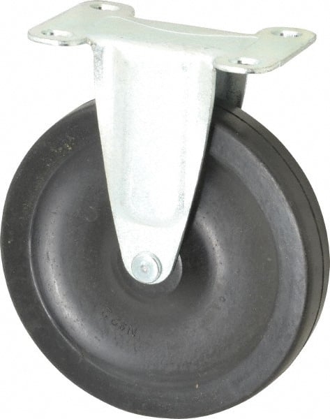 Rigid Top Plate Caster: Soft Rubber, 5