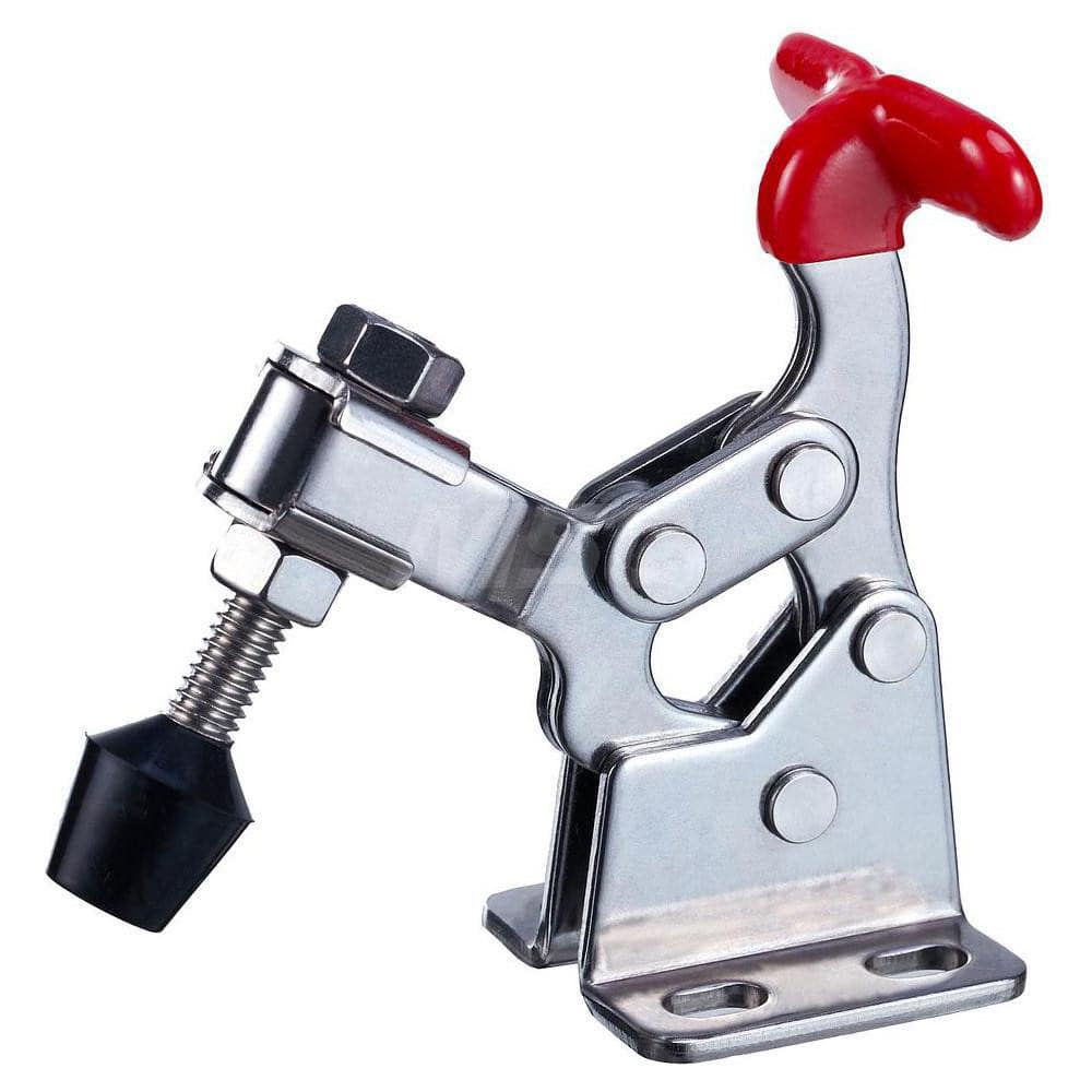 Manual Hold-Down Toggle Clamp: Horizontal, 300 lb Capacity, U-Bar, Flanged Base MPN:17020