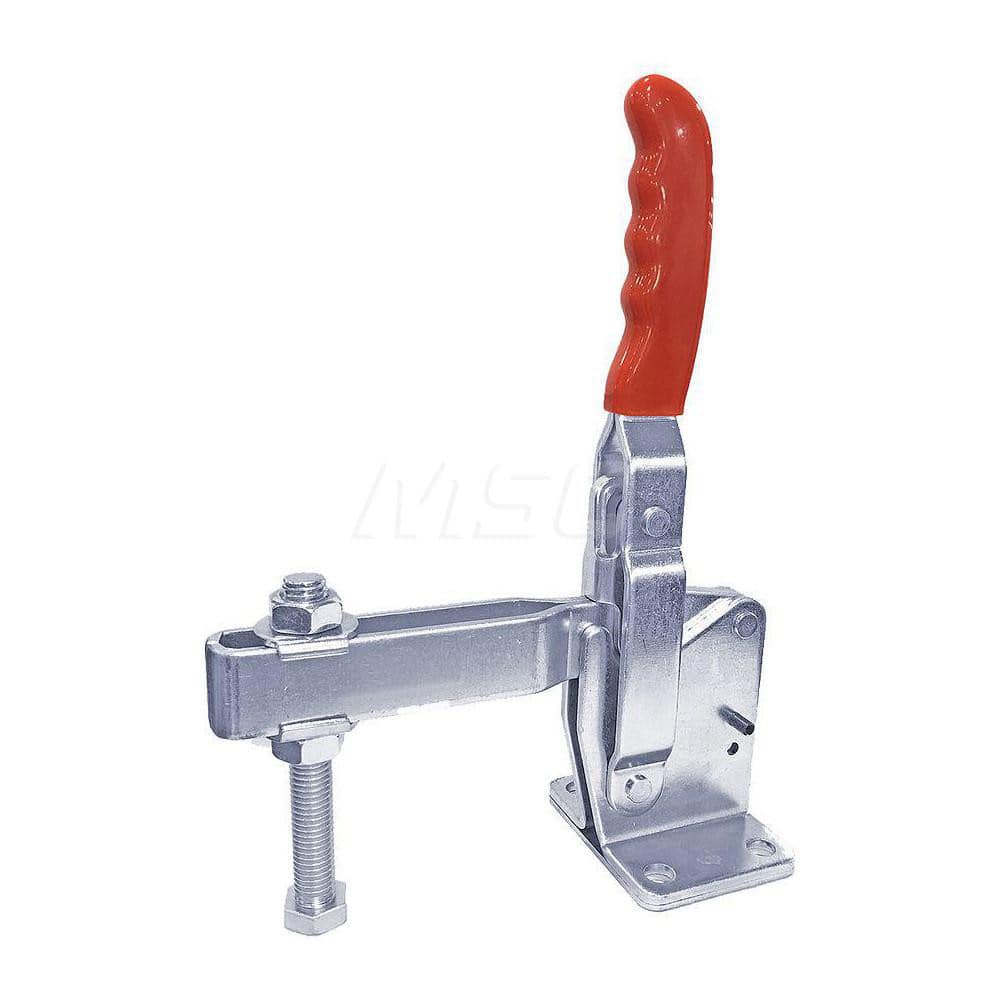 Manual Hold-Down Toggle Clamp: Vertical, 1,200 lb Capacity, U-Bar, Flanged Base MPN:50020