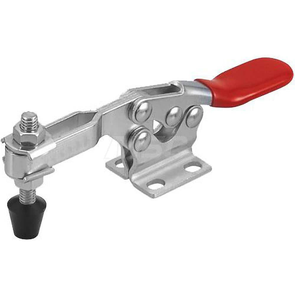 Manual Hold-Down Toggle Clamp: Horizontal, 500 lb Capacity, U-Bar, Flanged Base MPN:60100