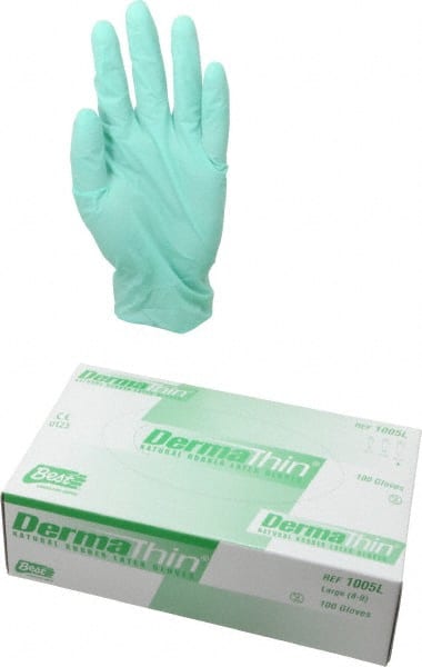 Disposable Gloves: Large, 5 mil Thick, Latex-Coated, Latex, Powdered, Industrial Grade MPN:1005L