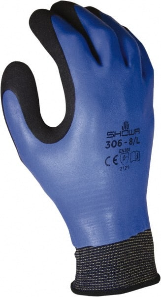 General Purpose Work Gloves: Medium, Latex Coated, Nylon Blend MPN:306M-07