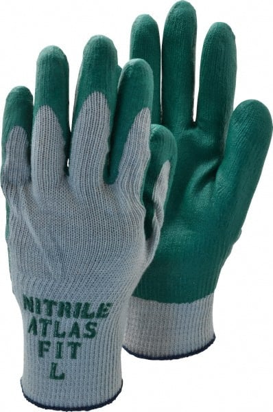 General Purpose Work Gloves: Large, Nitrile Coated, Cotton & Polyester MPN:350L-09