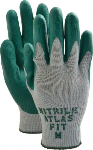 General Purpose Work Gloves: Medium, Nitrile Coated, Cotton & Polyester MPN:350M-08